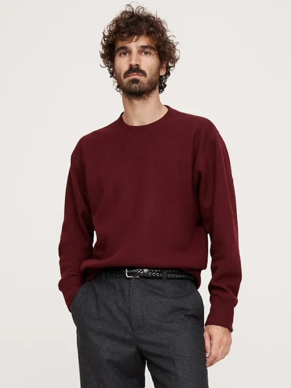 Brushed Crew-Neck Sweatshirt With Wool sold by Banana Republic
