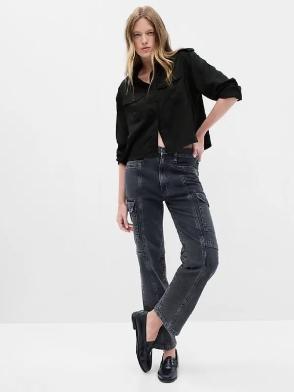 Cropped Utility Shirt sold by GAP