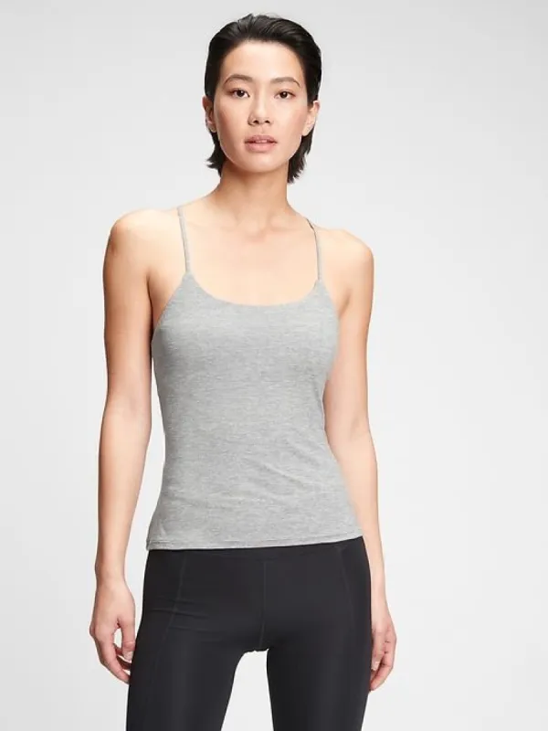 GapFit Brushed Tech Jersey Strappy Back Tank Top sold by GAP