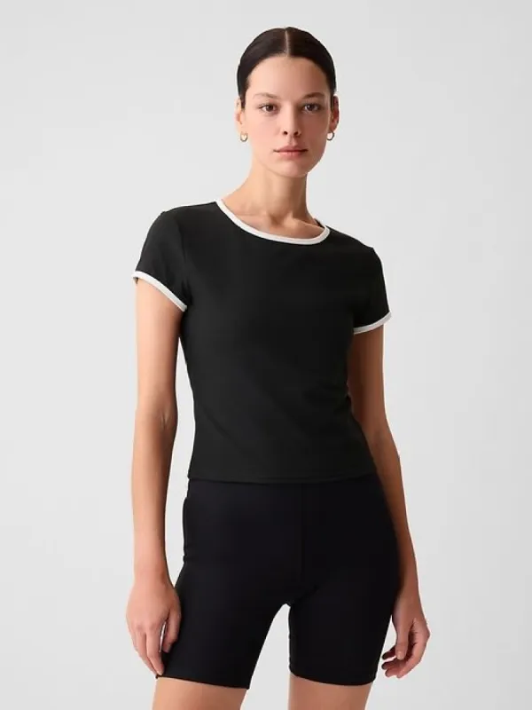 GapFit Studio Rib Cropped T-Shirt sold by GAP