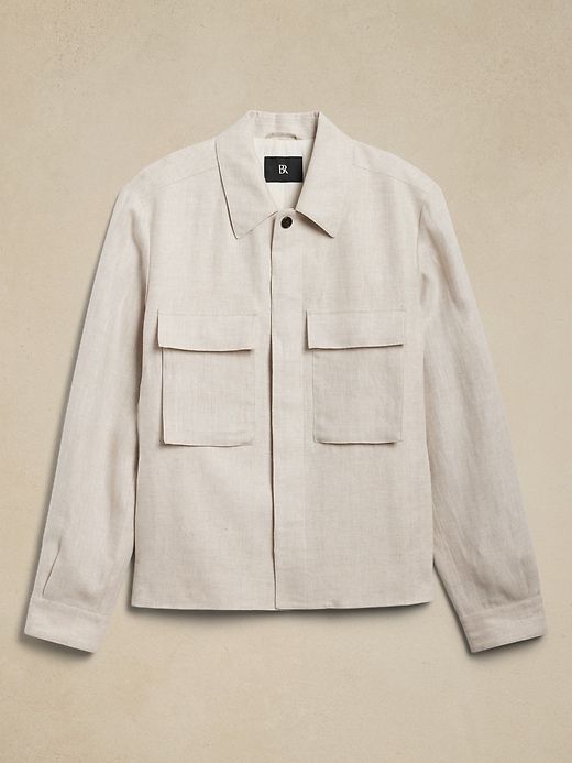 ya3SeaRoomlynn LINENコンビニットシャツジャケット searoomlynn LINEN コンビニットシャツジャケット