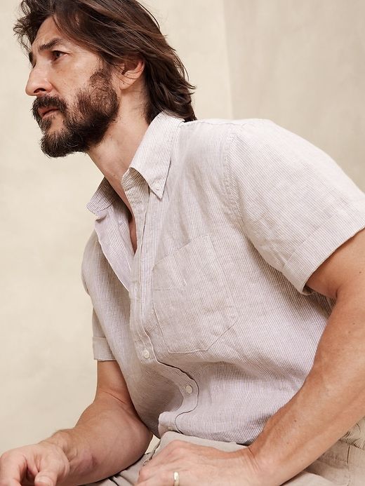 Castelletto Linen Shirt sold by Banana Republic product image thumbnail 3