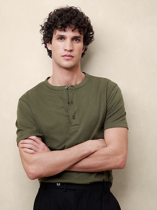 Soft Wash Henley T-Shirt sold by Banana Republic