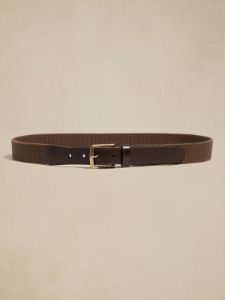 Ravine Canvas & Leather Belt sold by Banana Republic