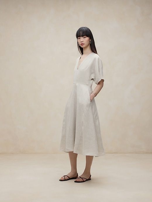 Maya Linen Midi Dress sold by Banana Republic product image thumbnail 5