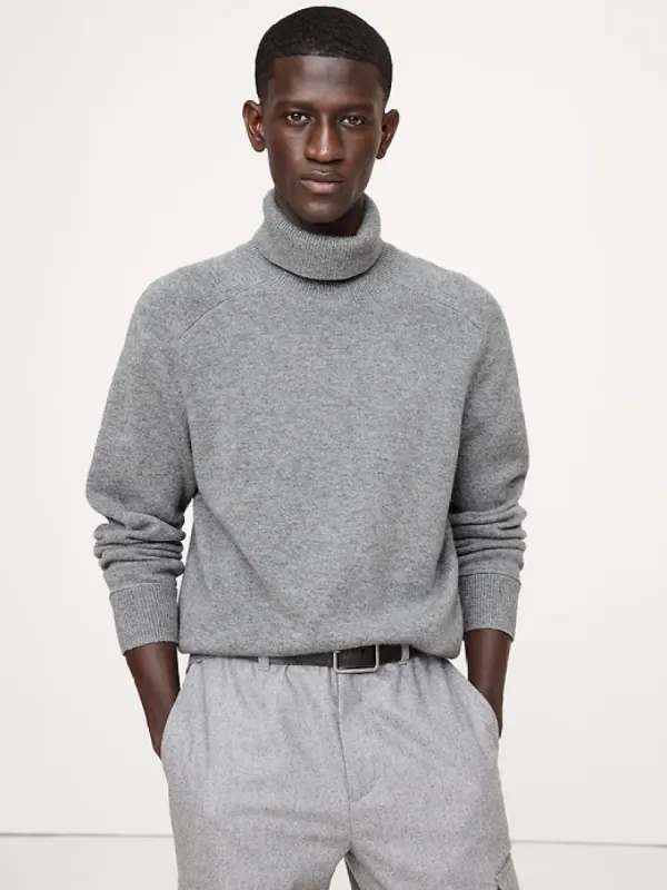 Merino-Cashmere Turtleneck Sweater sold by Banana Republic