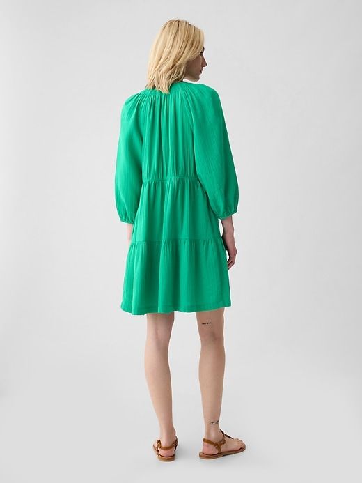 Crinkle Gauze Tiered Mini Dress sold by GAP product image thumbnail 2