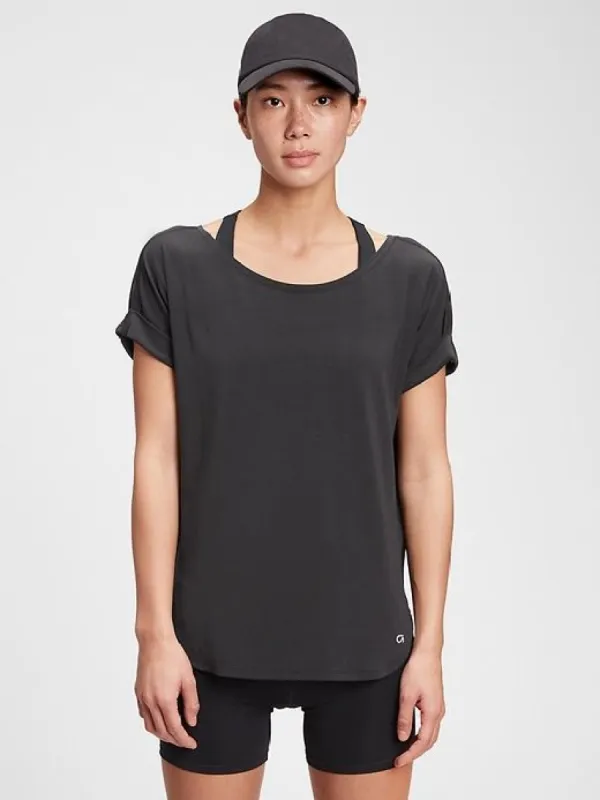 GapFit Breathe Roll Sleeve T-Shirt sold by GAP