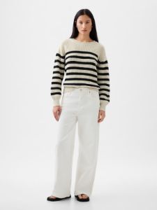 Shaker-Stitch Crewneck Sweater sold by GAP