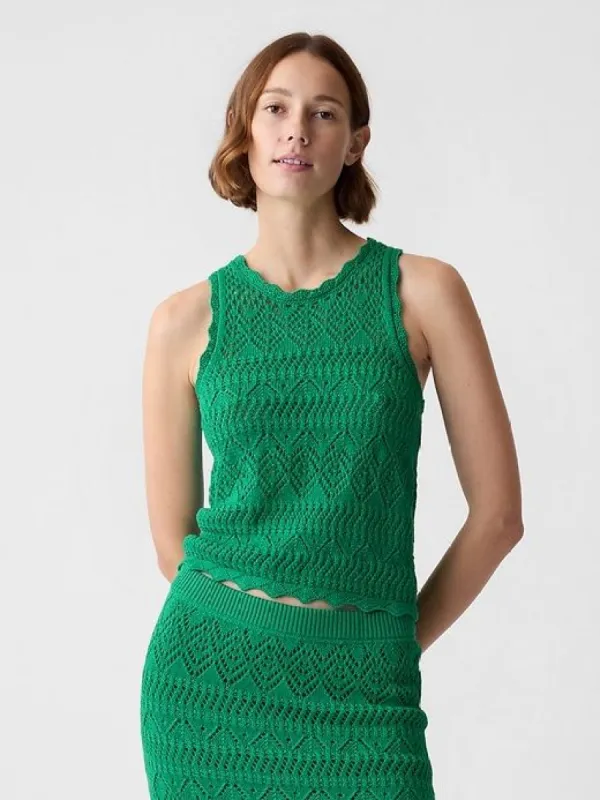Crochet Halter Tank Top sold by GAP