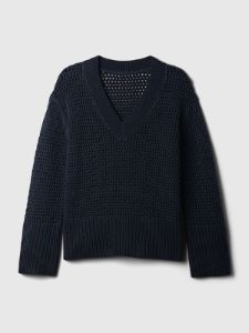 24/7 Split-Hem Crochet Sweater sold by GAP