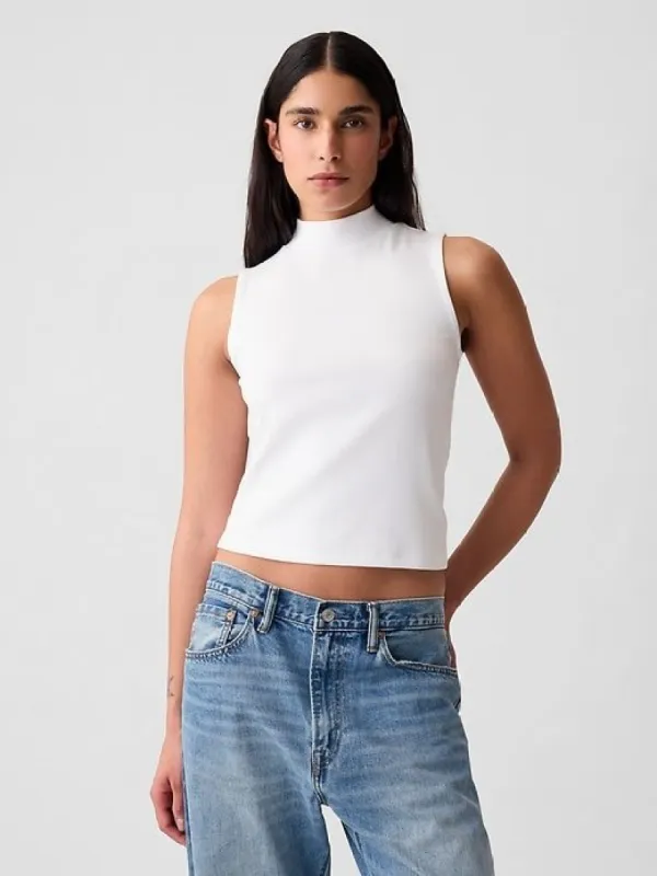Modern Mockneck Tank Top sold by GAP
