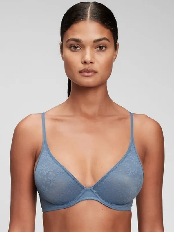 Bare Natural Lace Plunge Bra sold by GAP