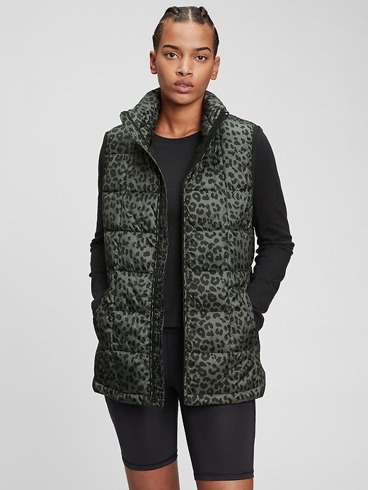 Recycled Nylon Relaxed Lightweight Puffer Vest sold by GAP