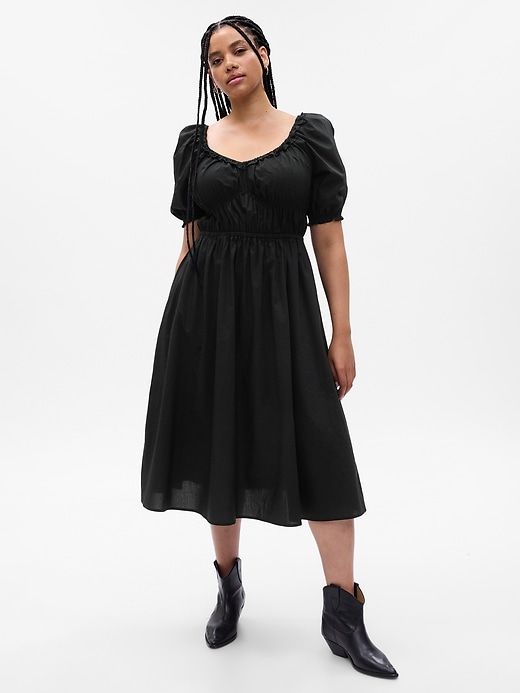 Puff Sleeve Midi Dress sold by GAP product image thumbnail 4