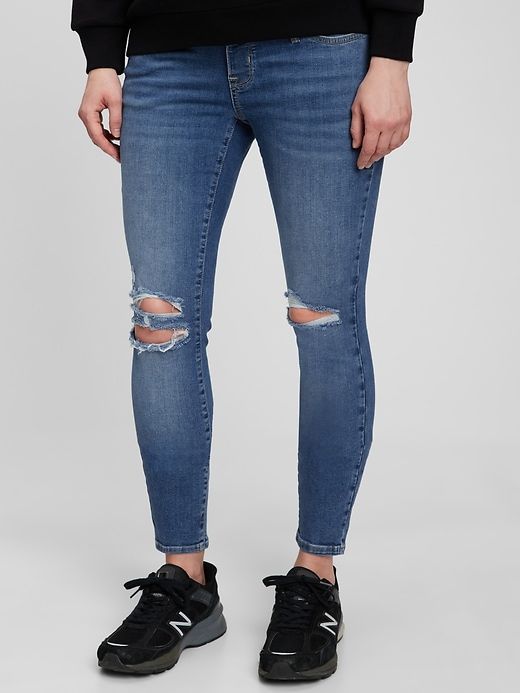 Maternity True Waistband Full Panel True Skinny Jeans sold by GAP product image thumbnail 4