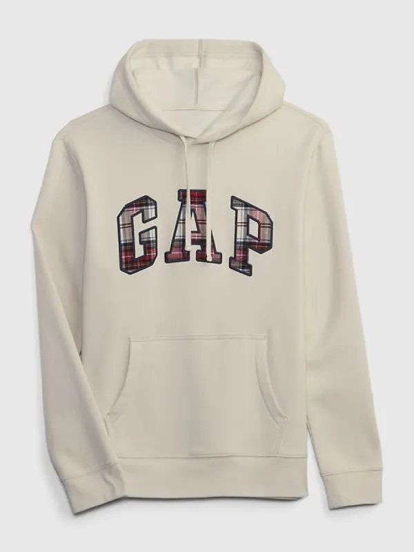 Gap Plaid Arch Logo Hoodie sold by GAP