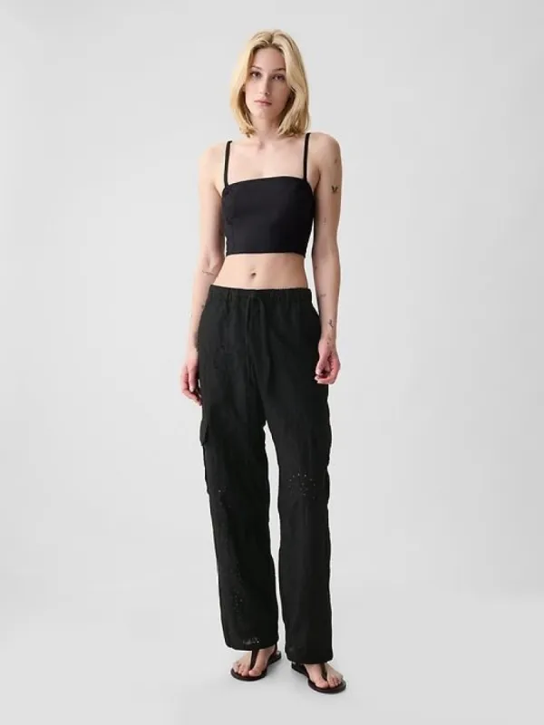 Eyelet Cargo Parachute Pants sold by GAP