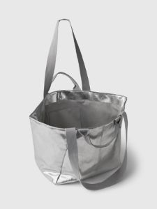 Metallic Vegan Leather Tote Bag sold by GAP