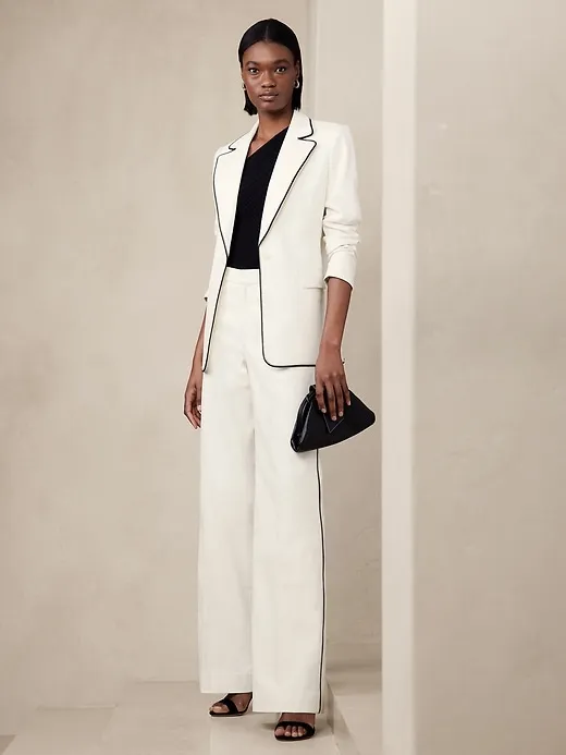 Carolina Straight Cotton-Linen Pant sold by Banana Republic