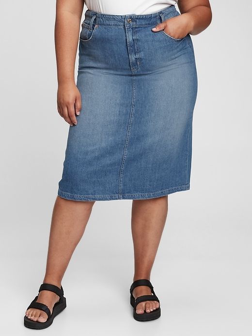 Denim Midi Skirt sold by GAP