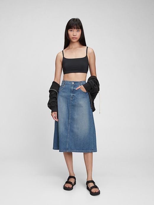 Denim Midi Skirt sold by GAP product image thumbnail 4