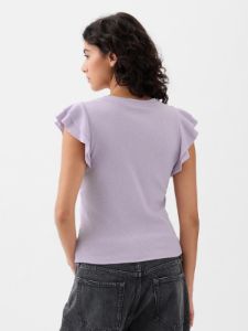 Essential Rib Flutter Sleeve Shirt sold by GAP