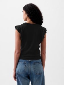 Essential Rib Flutter Sleeve Shirt sold by GAP