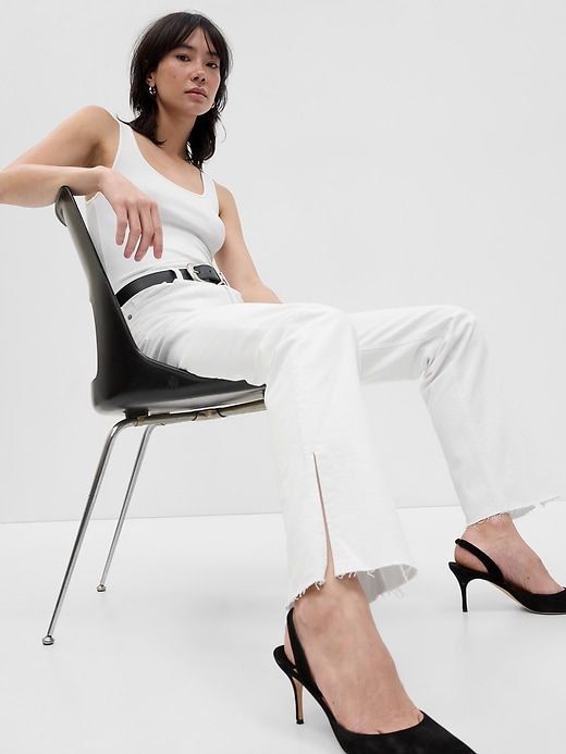 Mid Rise Split-Hem '90s Loose Jeans sold by GAP product image thumbnail 3