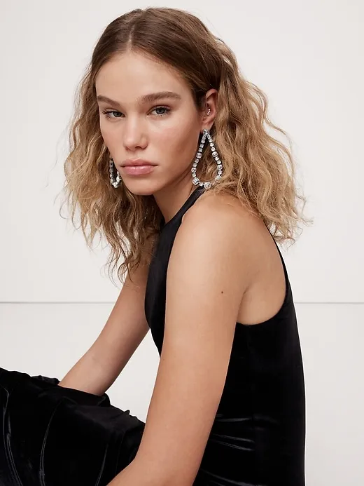 Maxima Rhinestone Teardrop Earrings by Aureus + Argent sold by Banana Republic product image thumbnail 2