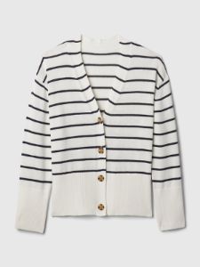 24/7 Split-Hem Linen-Blend Oversized Cardigan sold by GAP