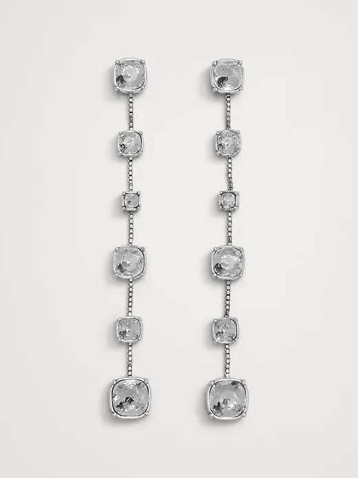 Maxima Rhinestone & Chain Long Earrings by Aureus + Argent sold by Banana Republic
