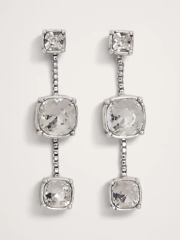 Maxima Rhinestone & Chain Earrings by Aureus + Argent sold by Banana Republic