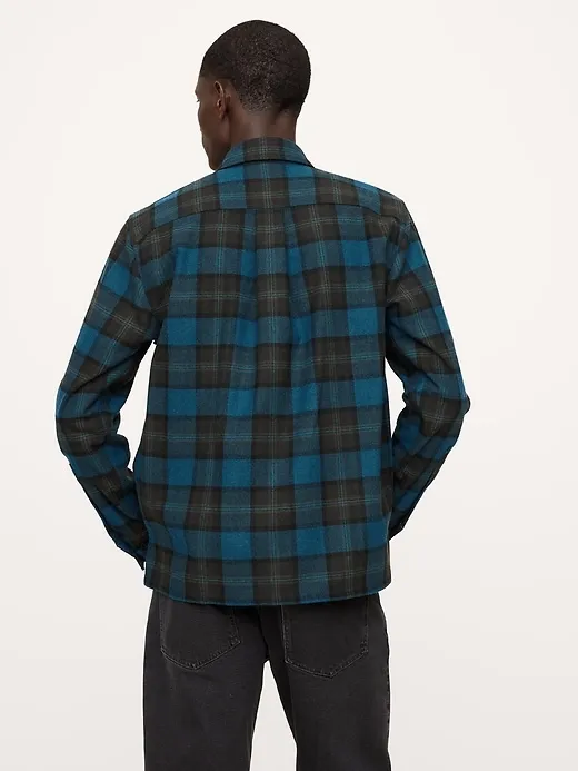 Heavyweight Flannel Wool-Blend Overshirt sold by Banana Republic product image thumbnail 2