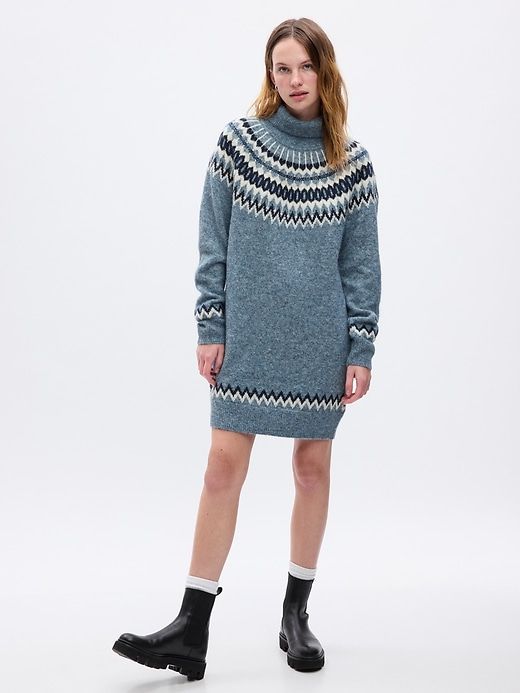 Fair Isle Turtleneck Mini Sweater Dress sold by GAP