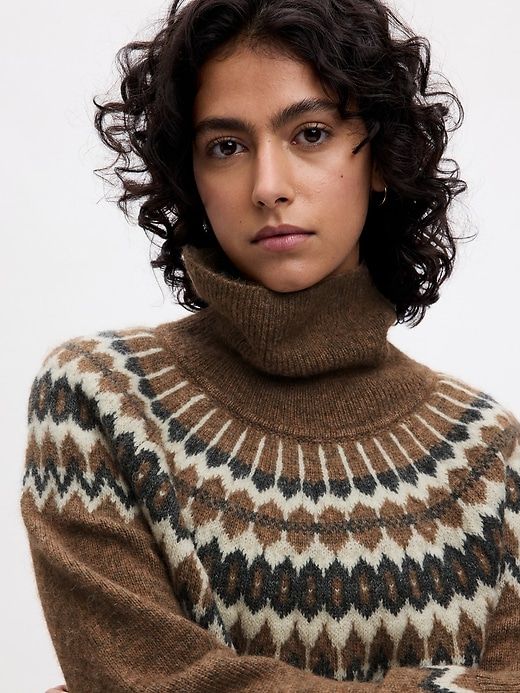 Fair Isle Turtleneck Mini Sweater Dress sold by GAP product image thumbnail 4