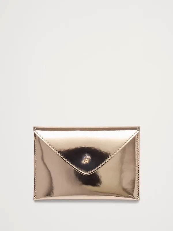 Leather Mini Envelope Pouch sold by Banana Republic