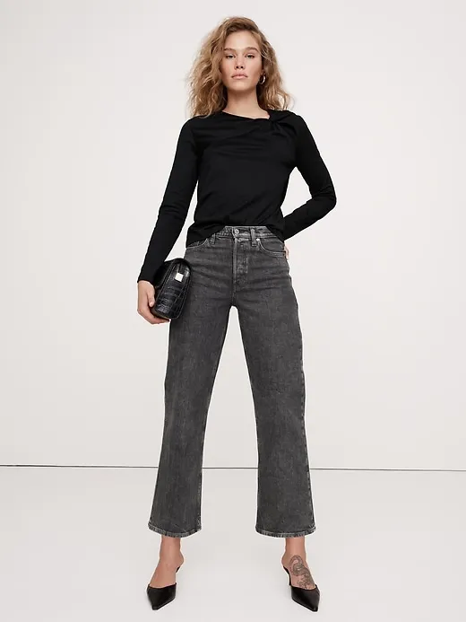 Silky Cotton Twist T-Shirt sold by Banana Republic