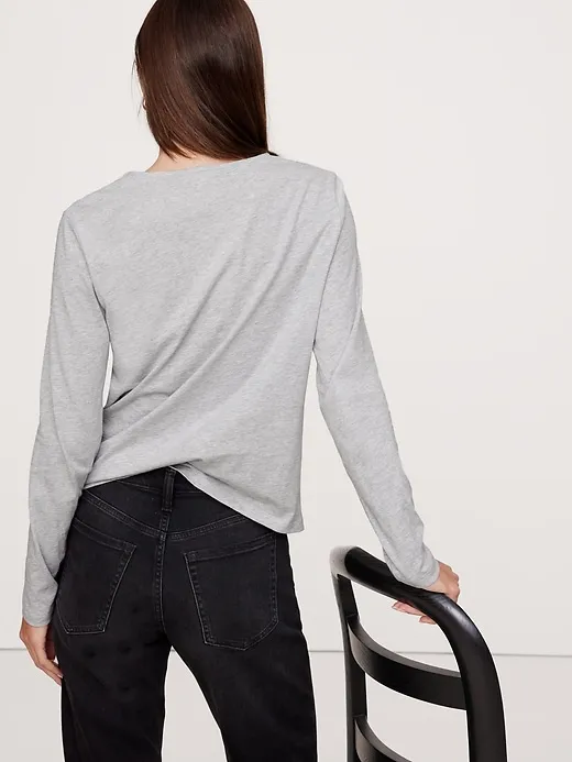 Silky Cotton Twist T-Shirt sold by Banana Republic product image thumbnail 2