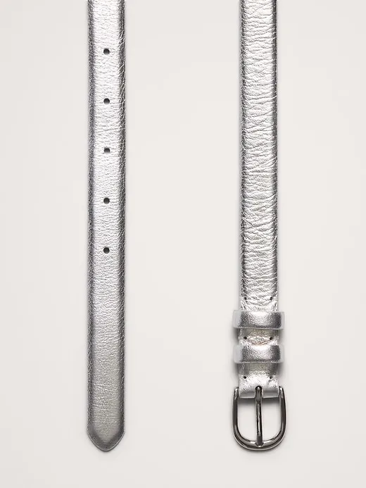 Slim Metallic Leather Belt sold by Banana Republic product image thumbnail 3