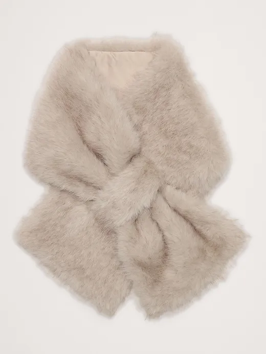Faux Fur Pull-Through Scarf sold by Banana Republic