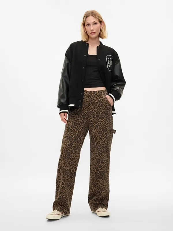 Mid Rise '90s Loose Cheetah Cargo Jeans sold by GAP