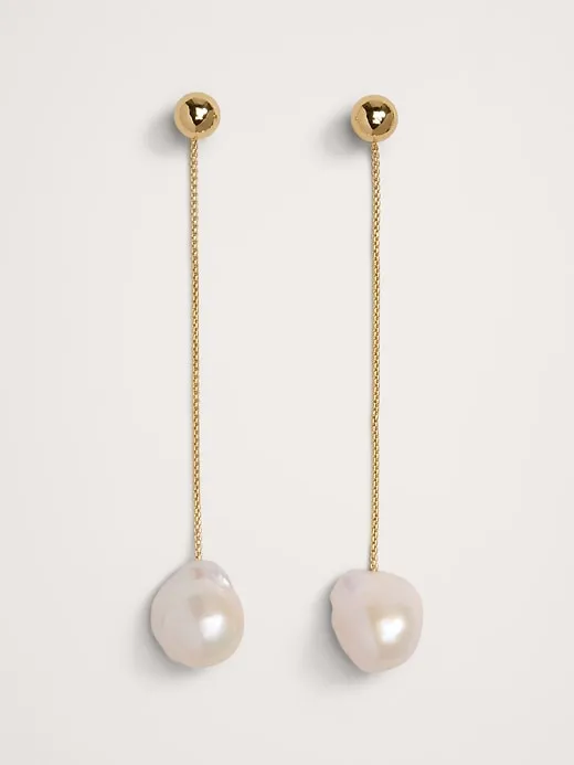 Telaio Chain & Pearl Earrings by Aureus + Argent sold by Banana Republic