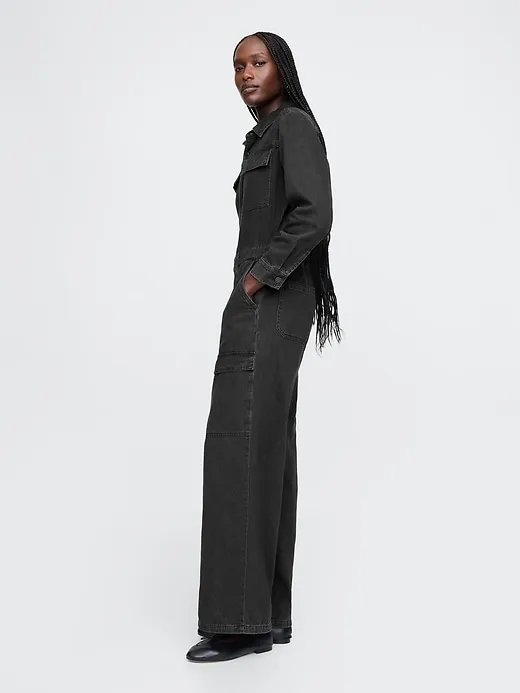Denim Cargo Jumpsuit sold by GAP product image thumbnail 3