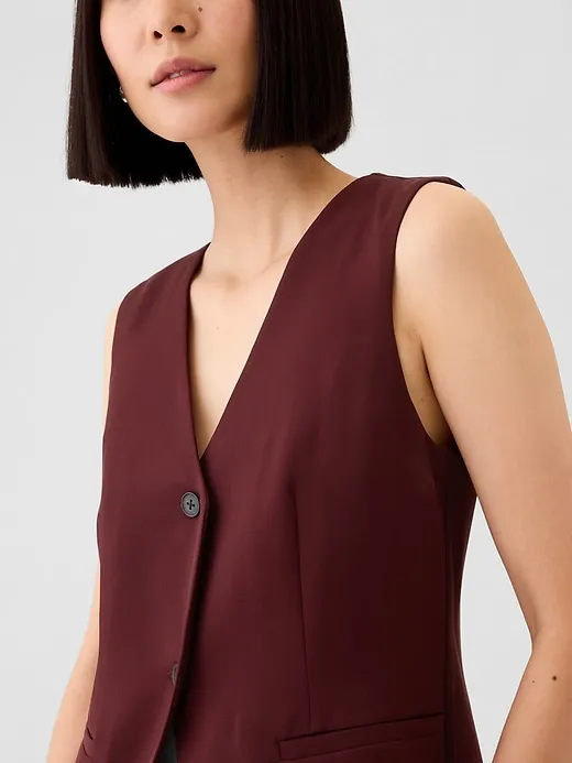 Longline Twill Vest sold by GAP product image thumbnail 4