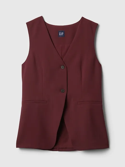 Longline Twill Vest sold by GAP product image thumbnail 5