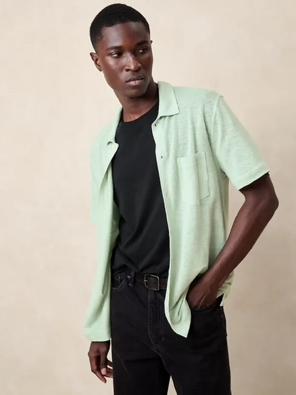 Linen Pique Resort Shirt sold by Banana Republic