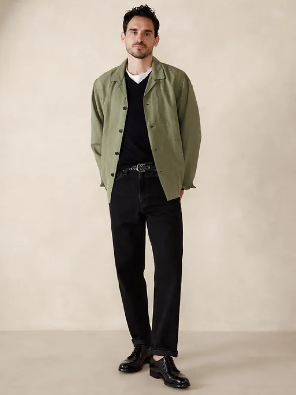 Tencel™-Linen Shirt Jacket sold by Banana Republic