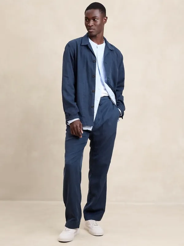Tencel™-Linen Pull-On Pant sold by Banana Republic