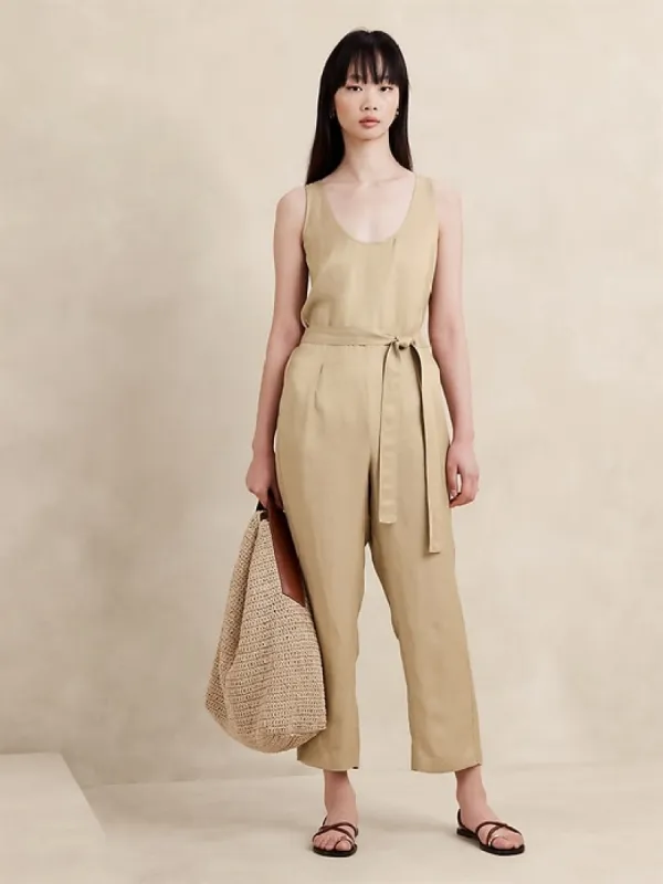 Viscose-Linen Jumpsuit sold by Banana Republic